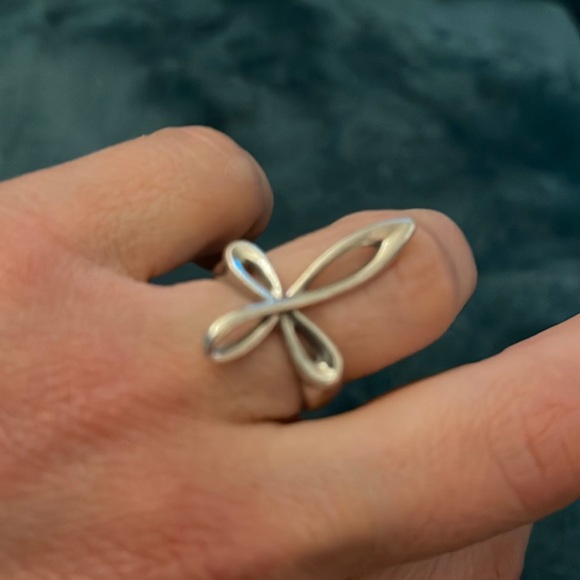 Nambe silver cross ring - Picture 1 of 7